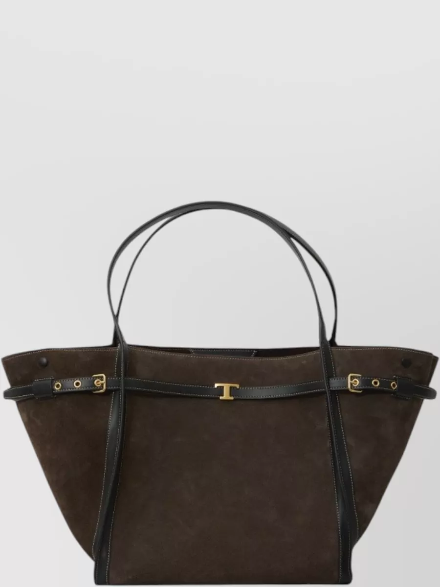 Tod's T Timeless Medium Leather Tote Bag