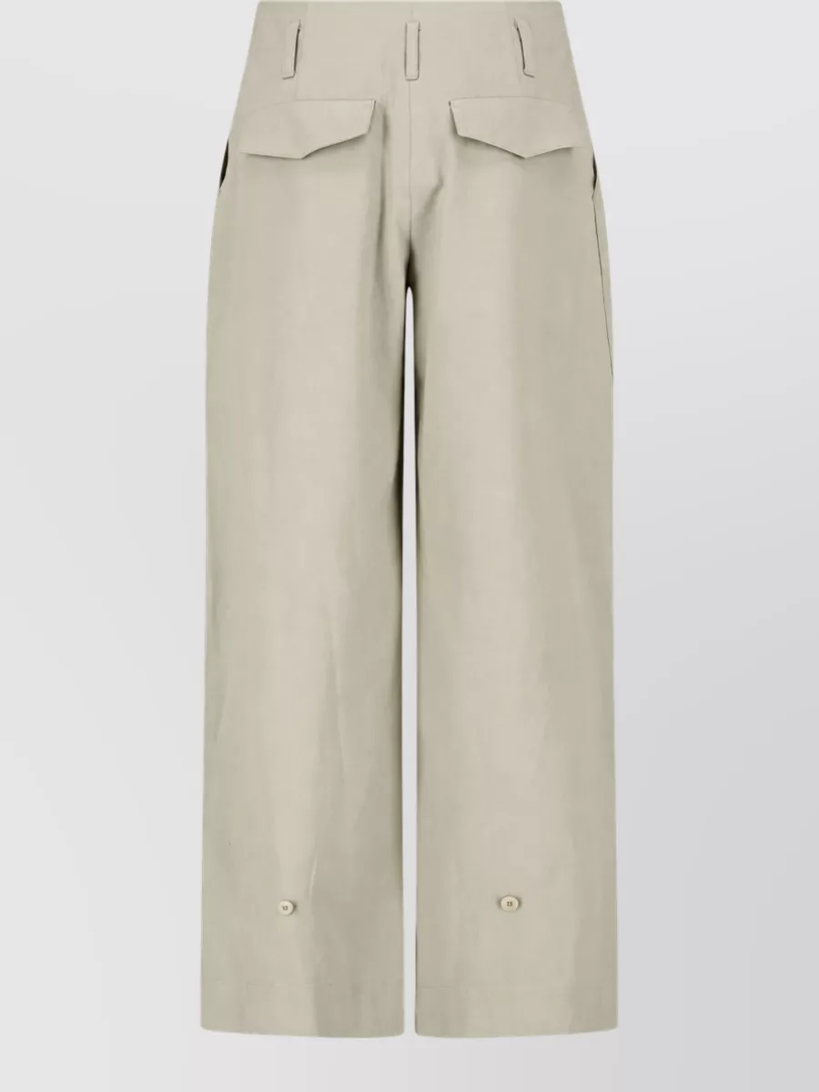 Low Classic Wide-Leg Trousers