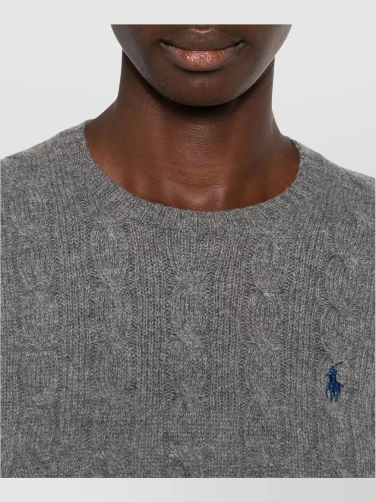 Ralph Lauren Cable Knit Pullover With Ribbed Cuffs And Hem