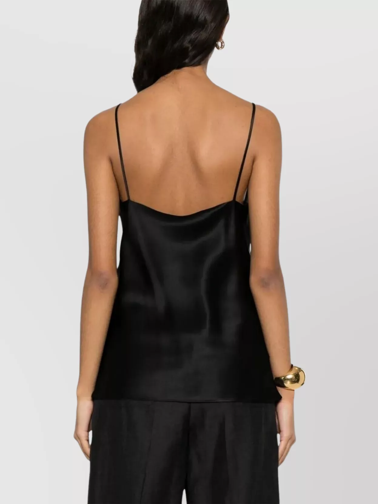 Max Mara Silk Top Relaxed Fit Satin Finish