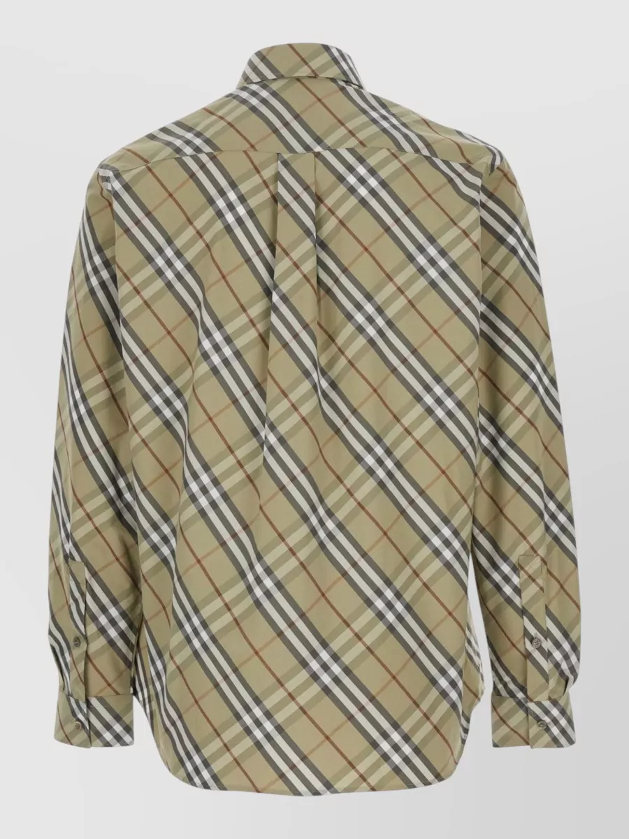 Burberry Robert Check Shirt Button Collar Long Sleeves