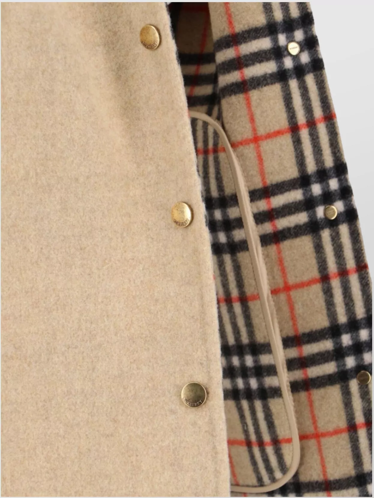 Burberry Collared Neck Jacket Side Pockets Long Sleeves
