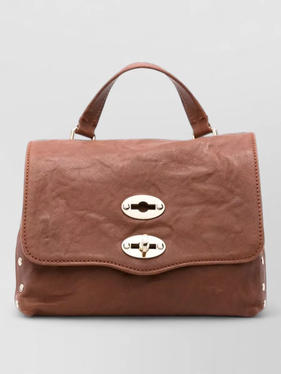 Zanellato lamb leather top handle shoulder bag