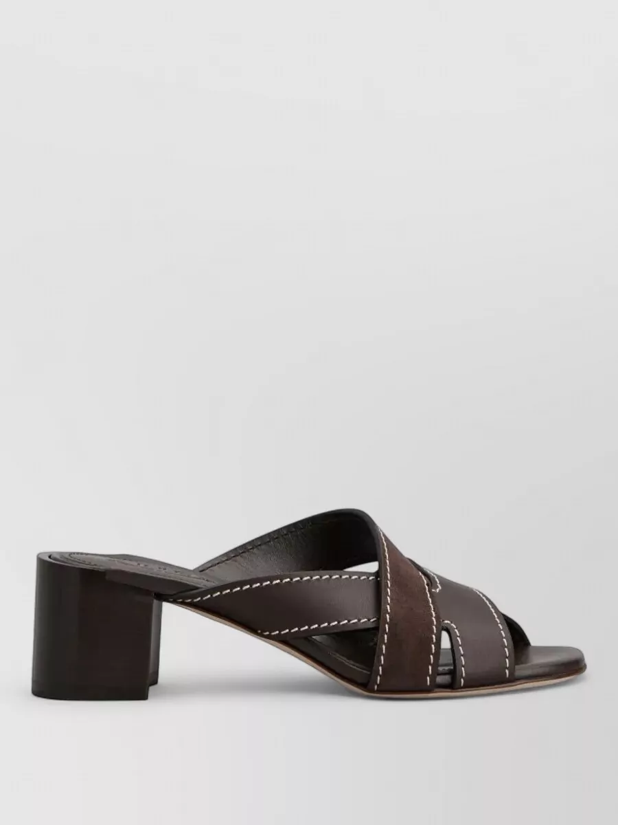 Tod's leather suede sandals