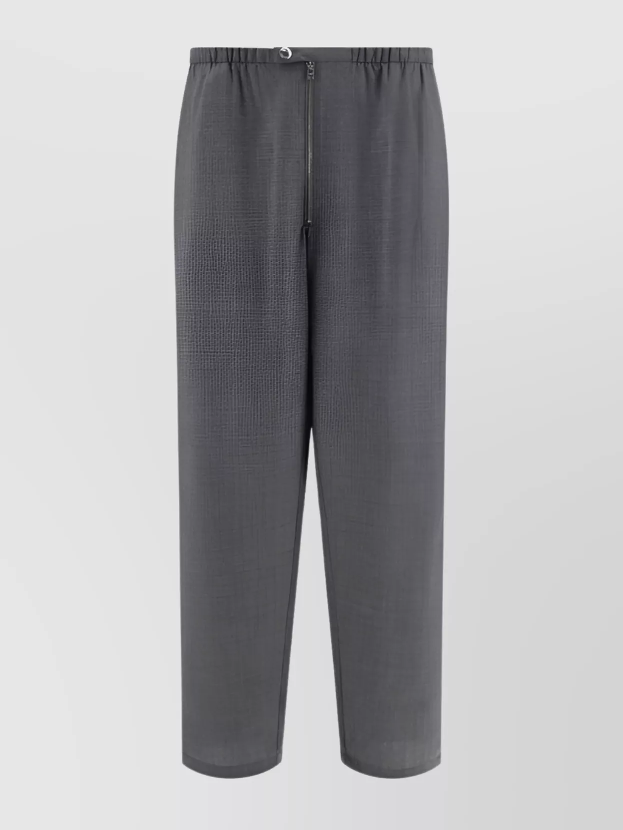 Shop Prada Wool Straight Leg Trousers With Adjustable Ankles
