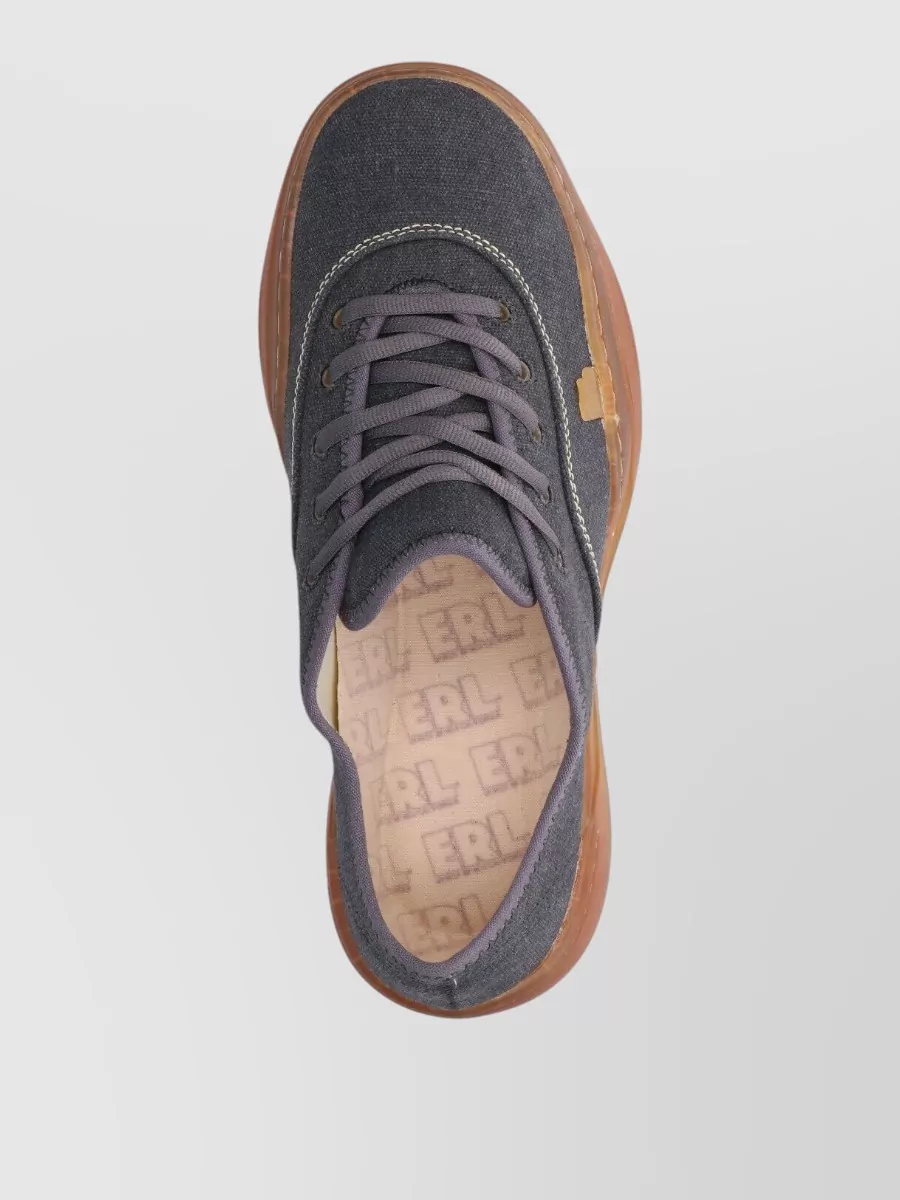 Erl Cotton Low Top Lace-Up Sneakers