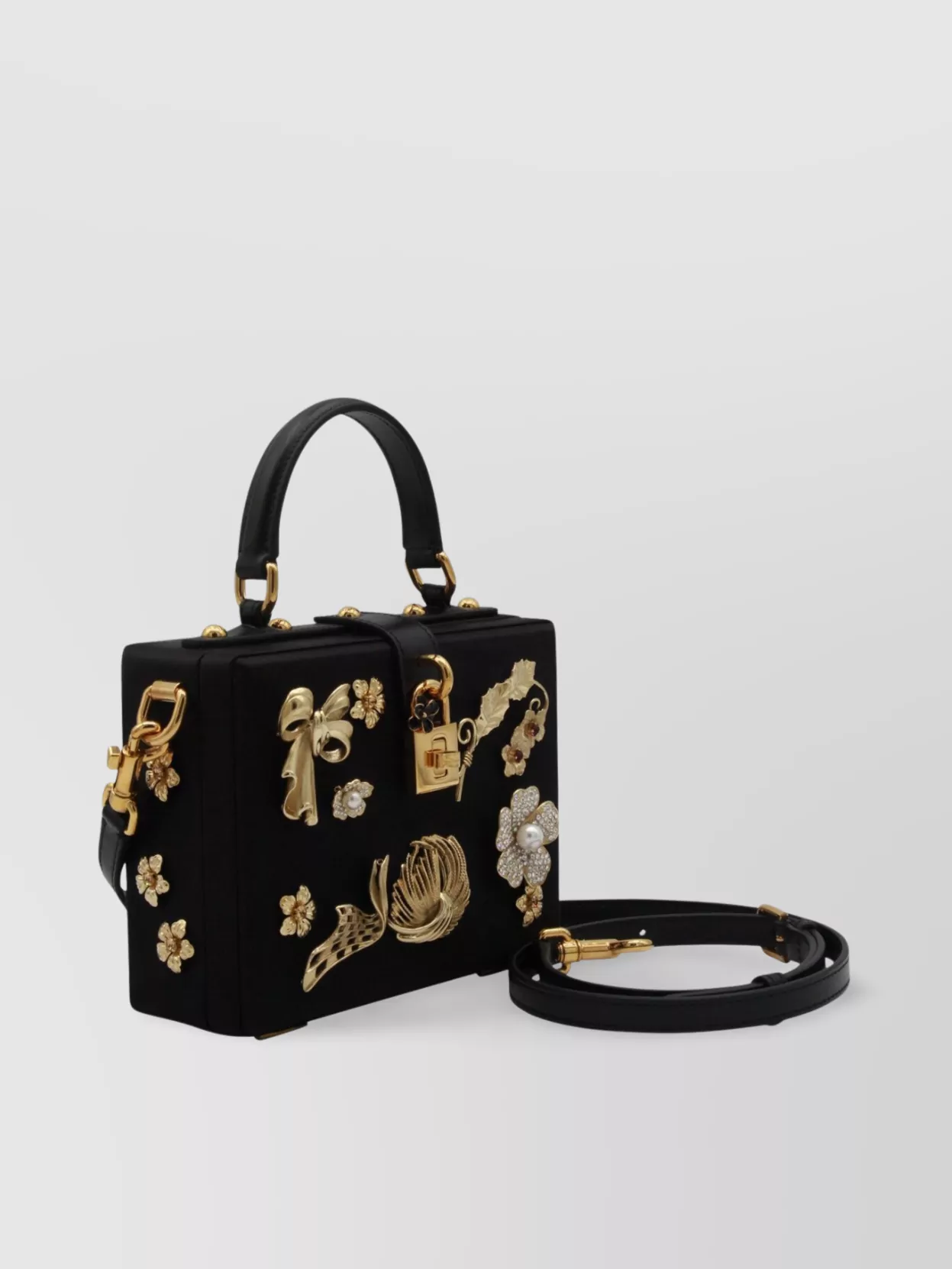 Dolce & Gabbana Embellished Hardware Structured Clutch Bag