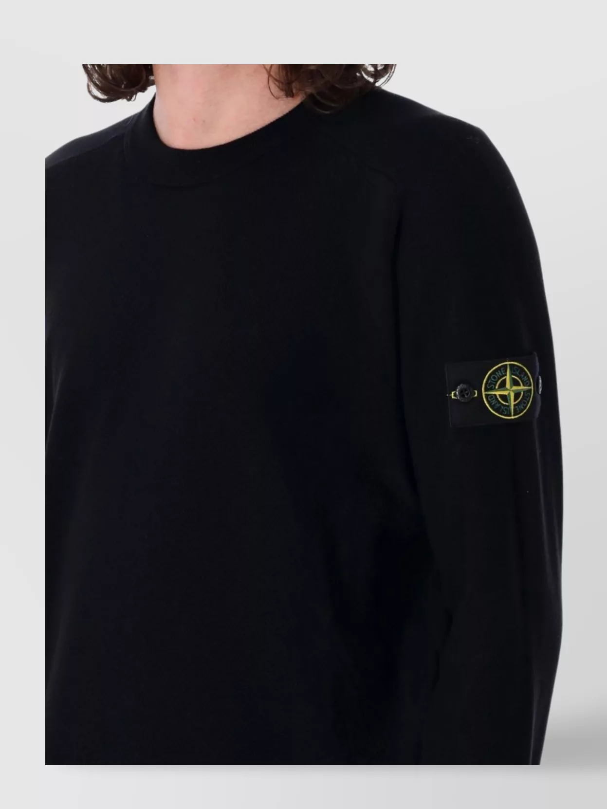 Stone Island Sweater With Logo In Black