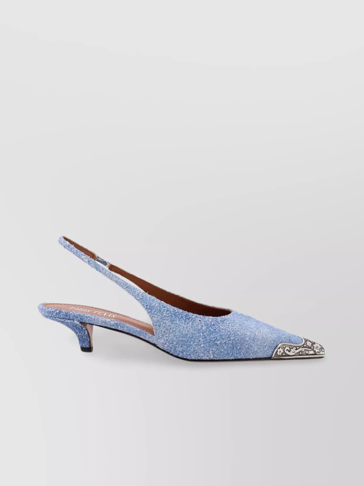 Paris Texas Denim Slingback Metal Toe
