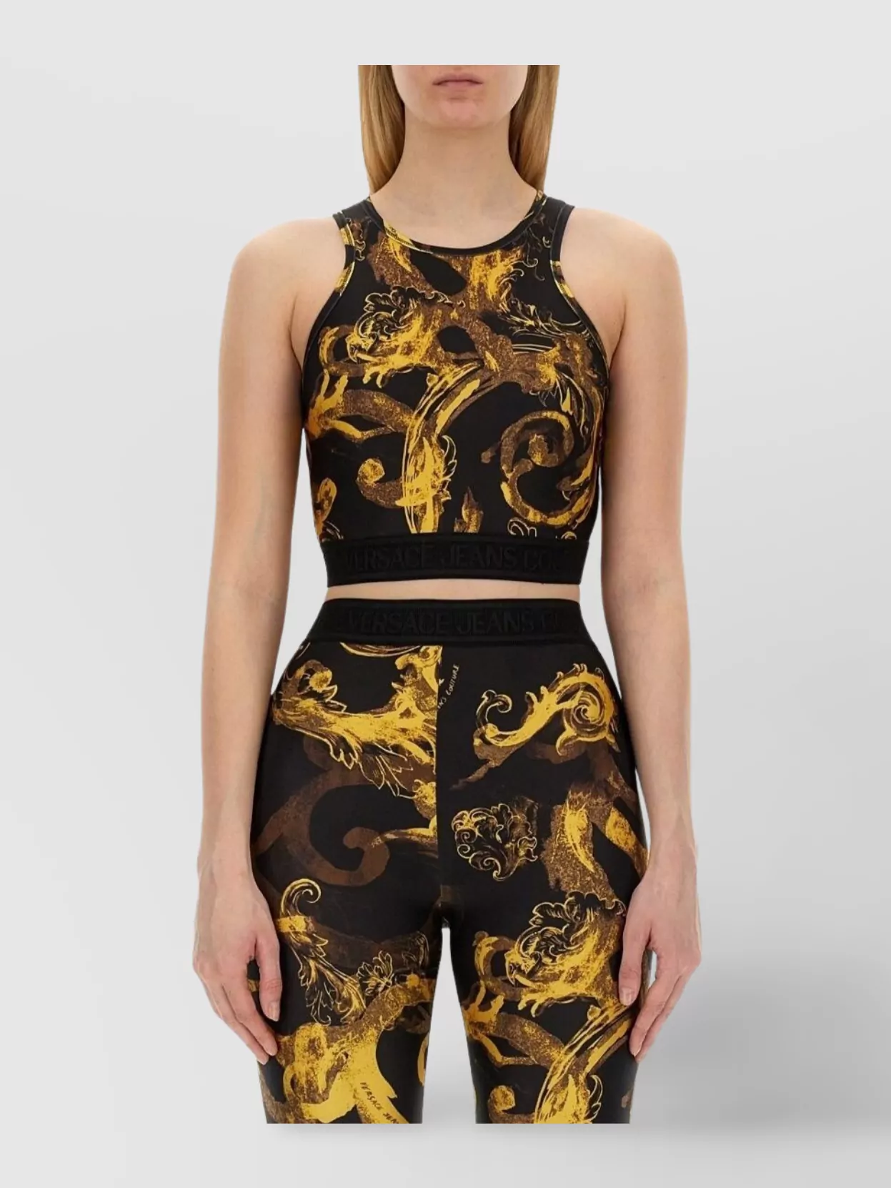 Versace Jeans Couture Bold Print Crop Top