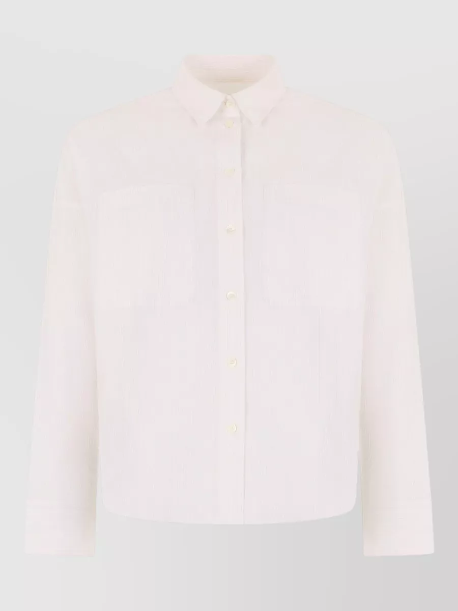 Maison Kitsuné striped cotton long-sleeve shirt