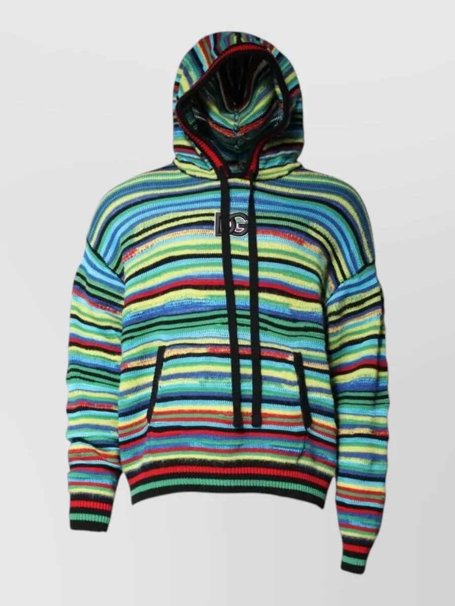 Dolce&Gabbana Striped hooded sweater