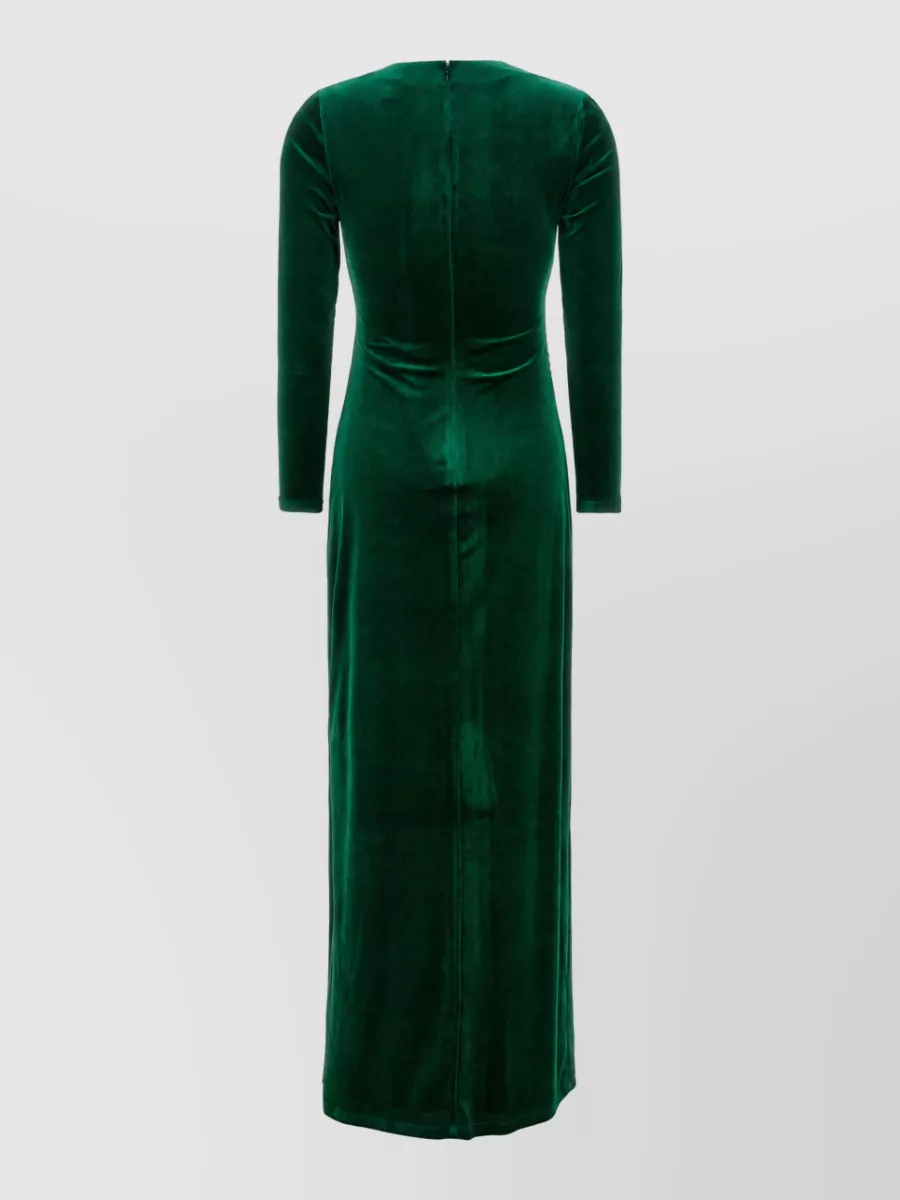 Lauren Ralph Lauren velvet asymmetric long sleeve maxi dress