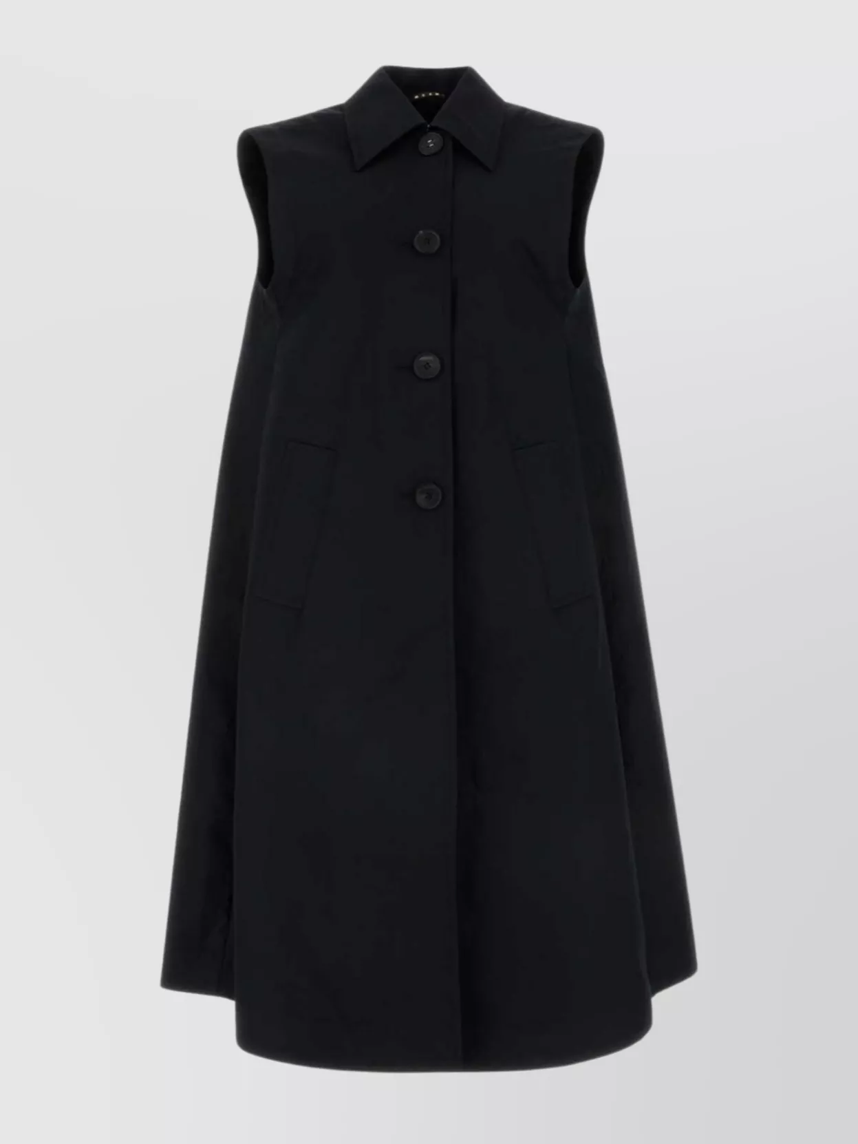 Shop Marni Cotton Overcoat A-line Silhouette
