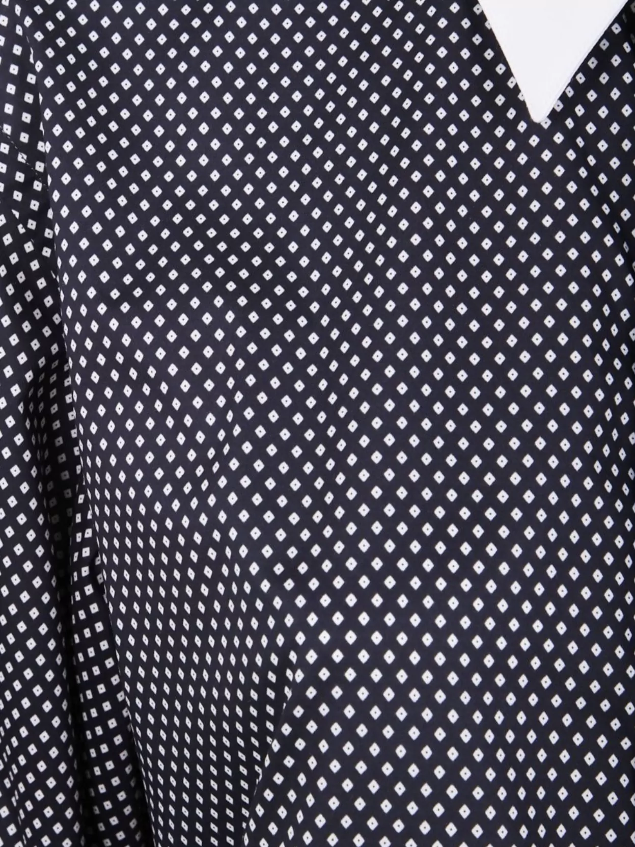 Tom Ford Diamond Print Cotton Shirt With Pointed Collar