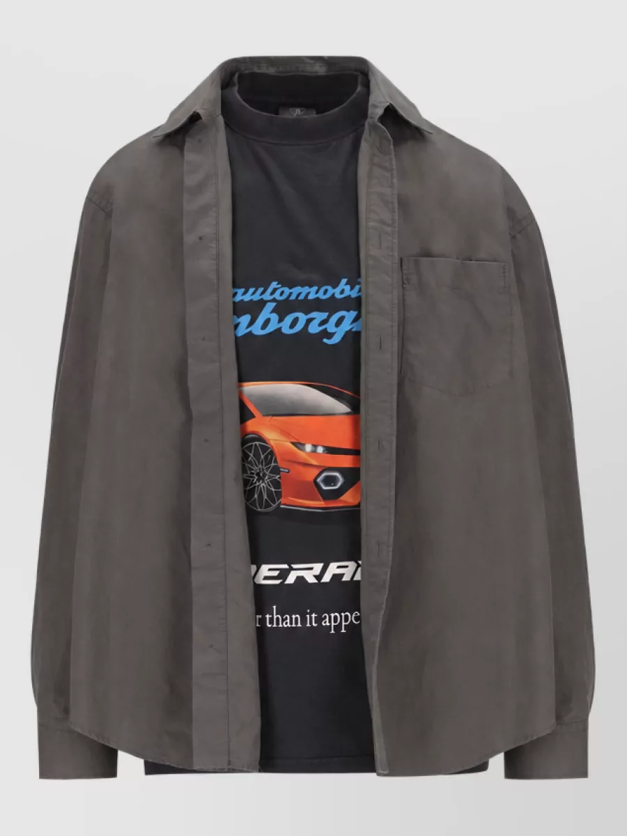 Balenciaga layered oversized printed t-shirt