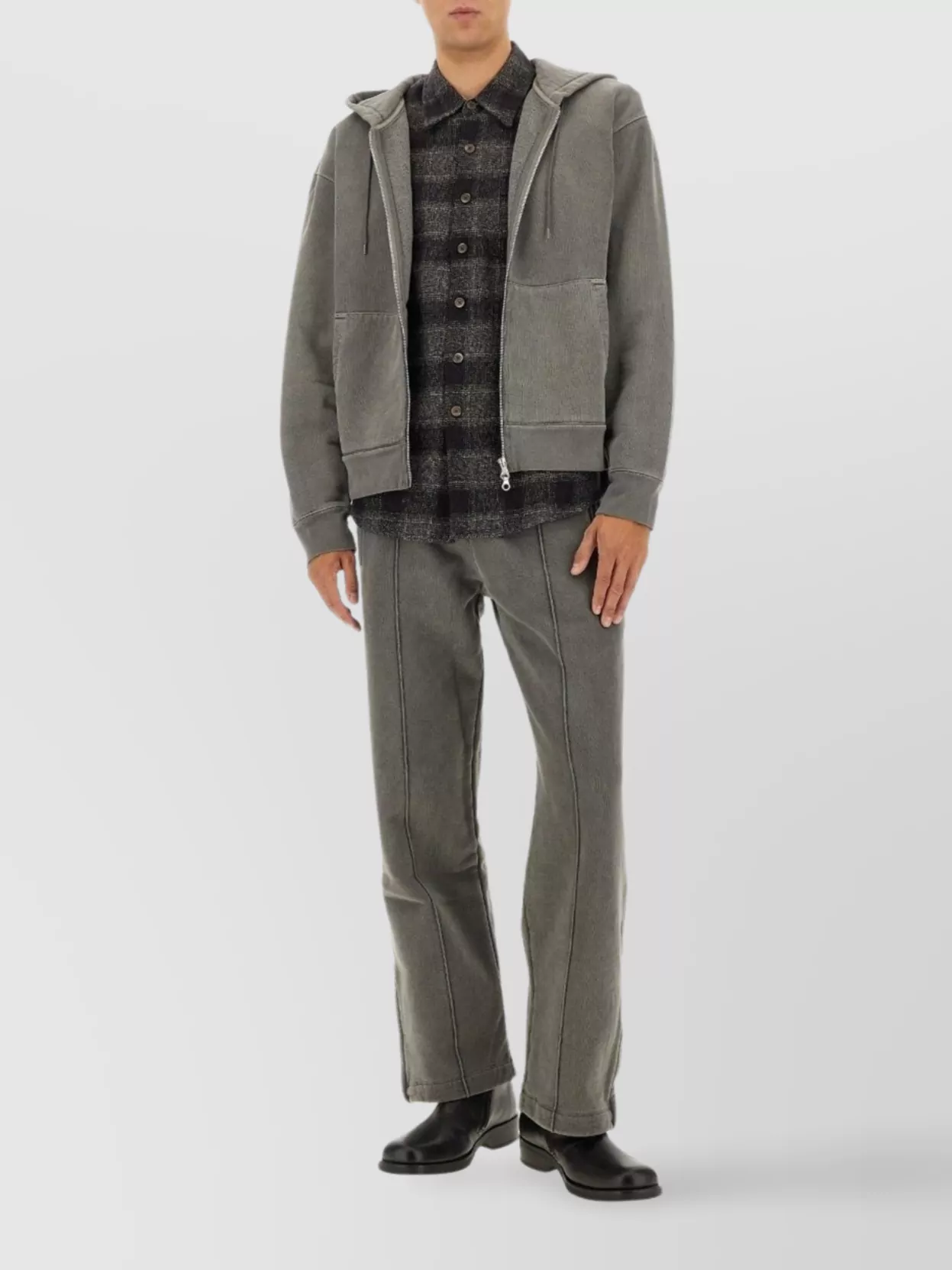 Our Legacy Long Sleeve Checked Shirt With Chest Pocket In Brown