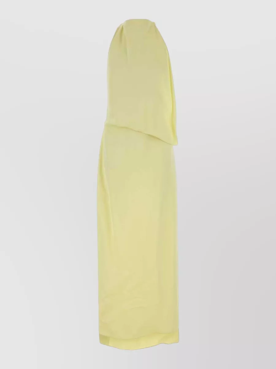 Sportmax viscose halterneck asymmetric maxi dress