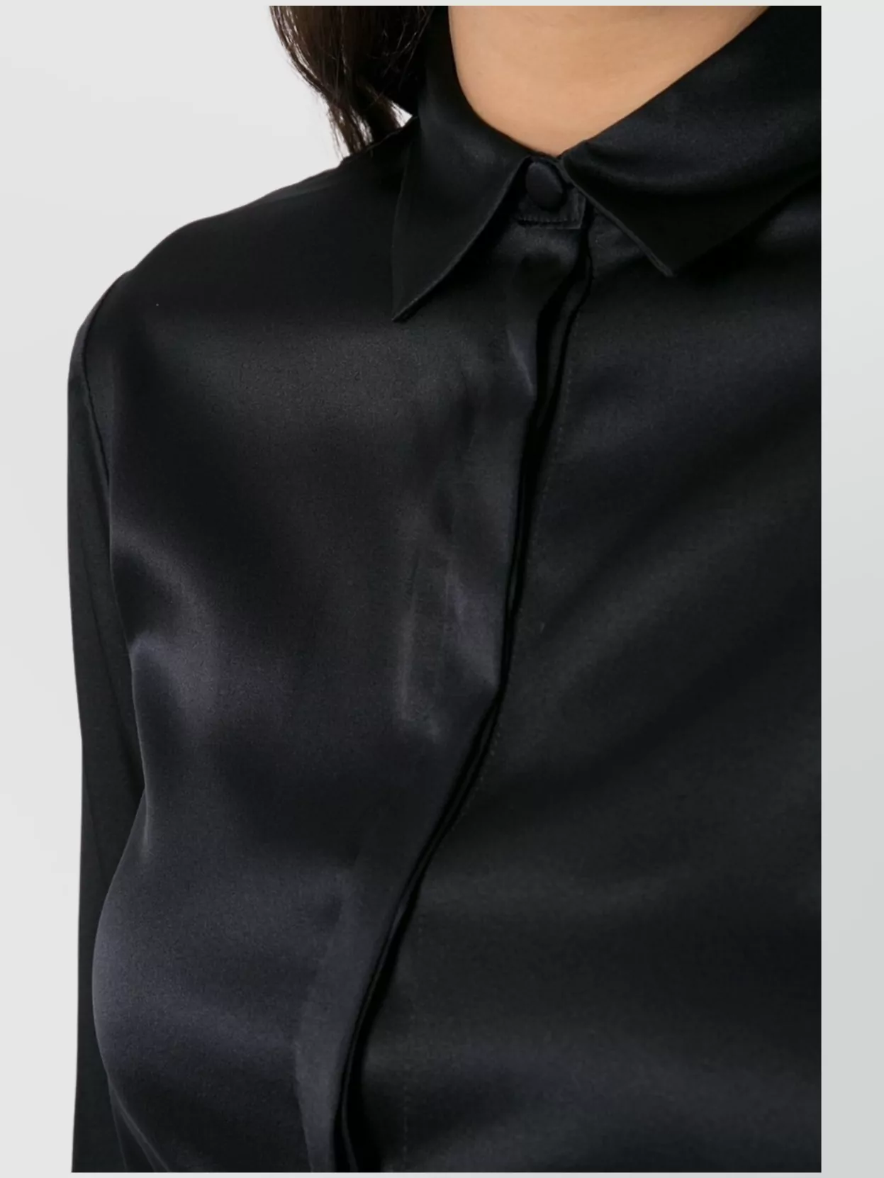 Emporio Armani Stretch-Silk Shirt Luxe Satin Finish