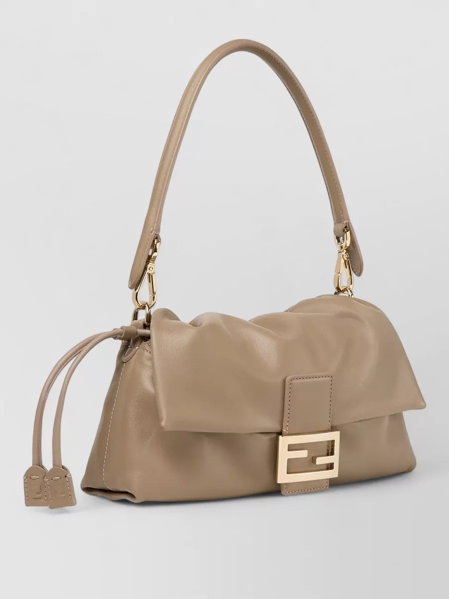 Fendi Baguette Medium Leather Clutch Bag
