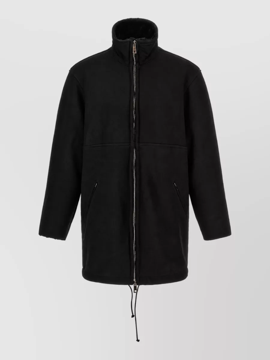 Giorgio Brato Leather Oversized Funnel-Neck Jacket
