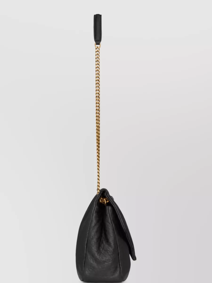 Saint Laurent Calypso Large Leather Shoulder Bag