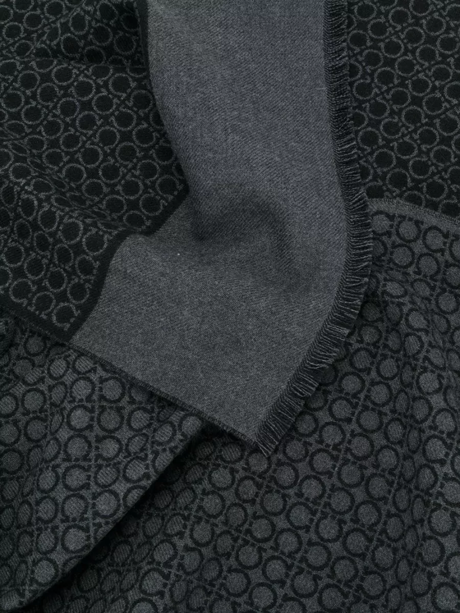 Ferragamo Wool Logo-Pattern Scarf