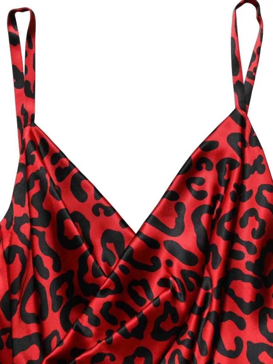 Dolce&Gabbana Silk Draped Sleeveless Maxi Dress