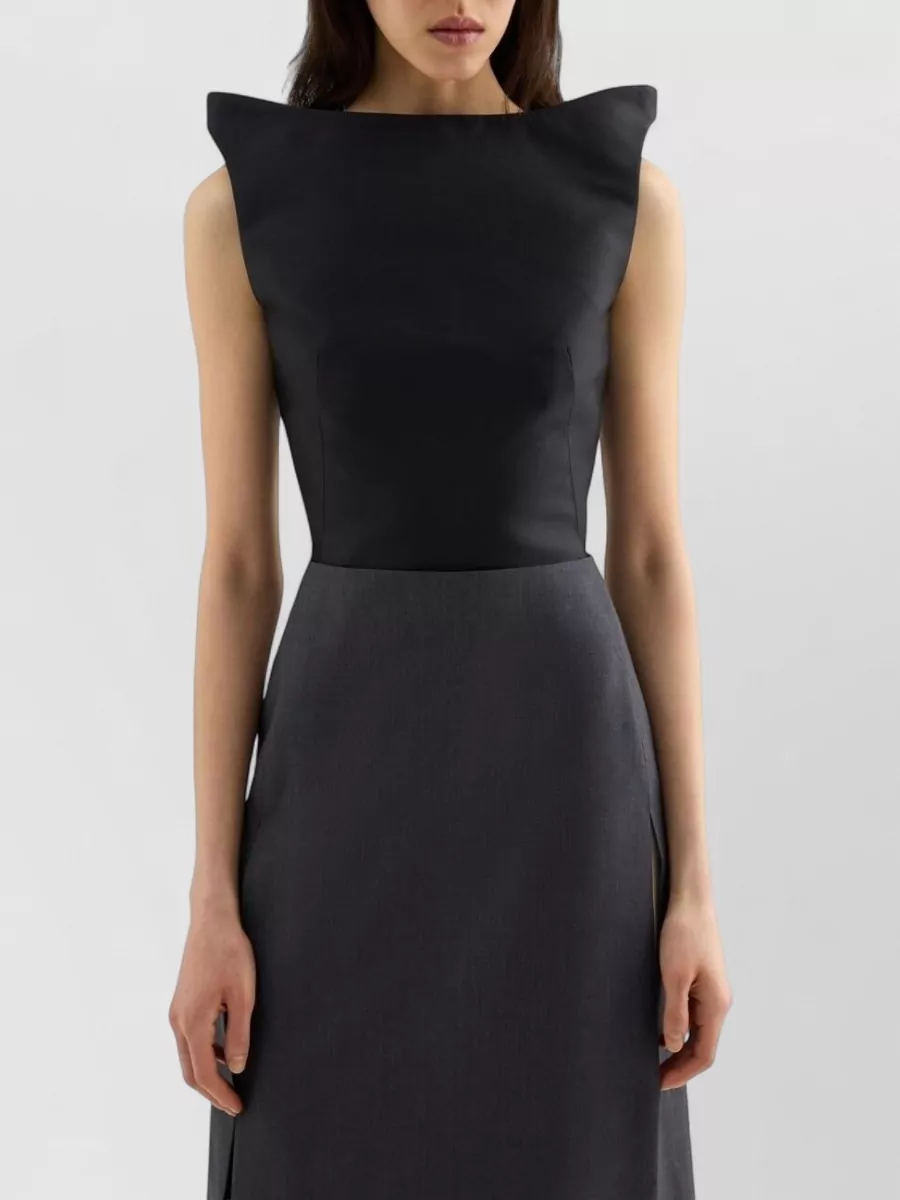 Jil Sander Silk Sleeveless Cropped Top
