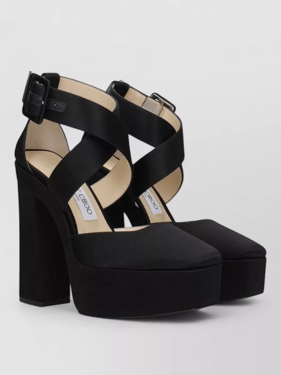 Jimmy Choo Satin Platform Sandals