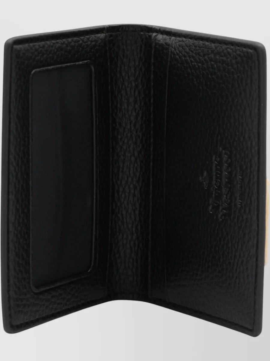 Vivienne Westwood Foldable Wallet Textured Surface Design