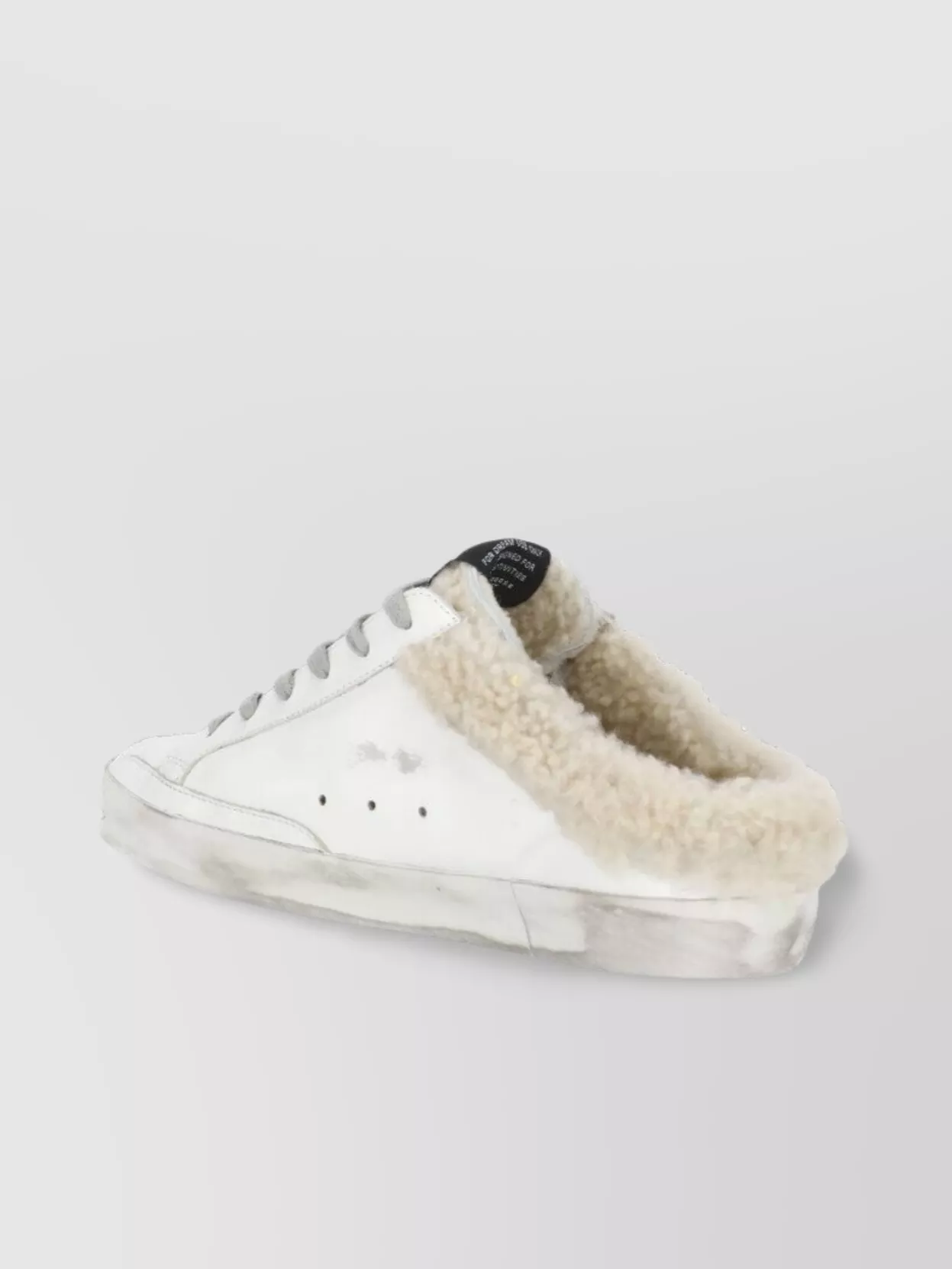 Golden Goose Superstar Sabot Shearling-trimmed Leather Sneakers