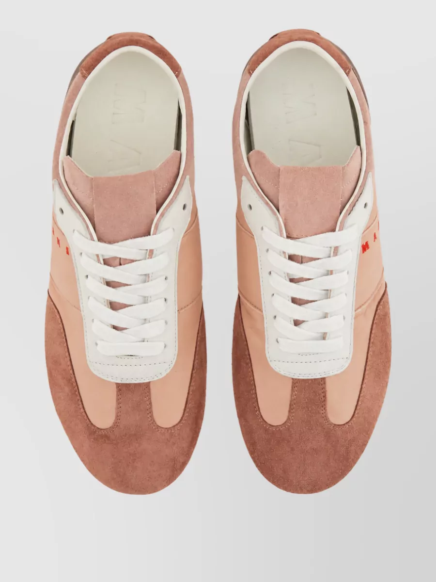 Marni Leather Lace-Up Sneakers