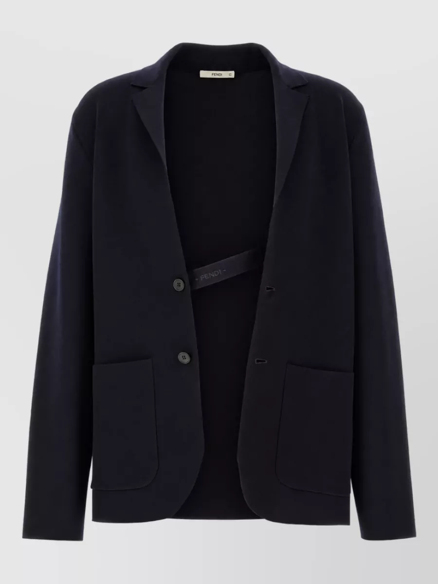 Fendi single breasted wool blend blazer