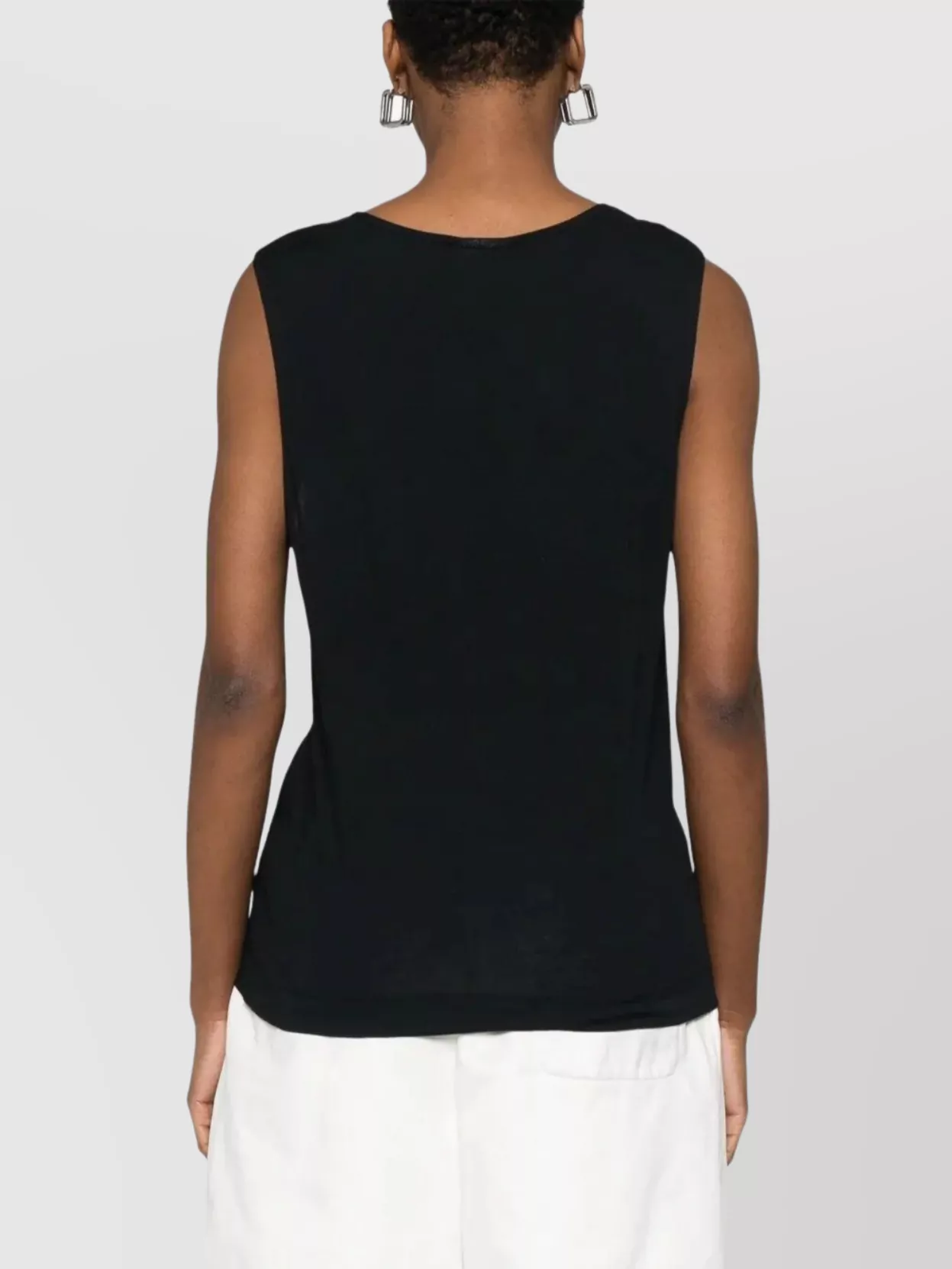 Dries Van Noten Backless Knot Detail Sleeveless V-Neck Top