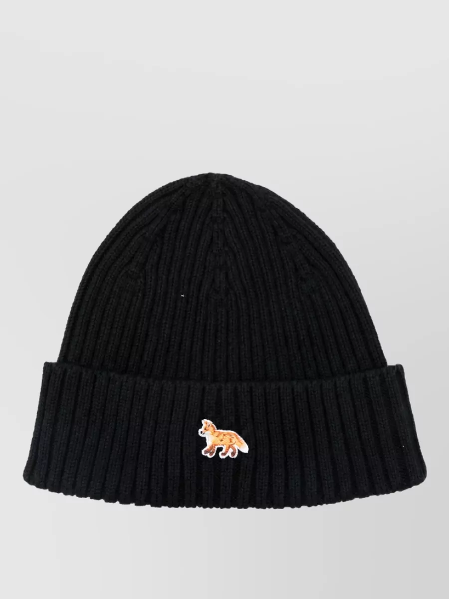 Maison Kitsuné wool ribbed beanie