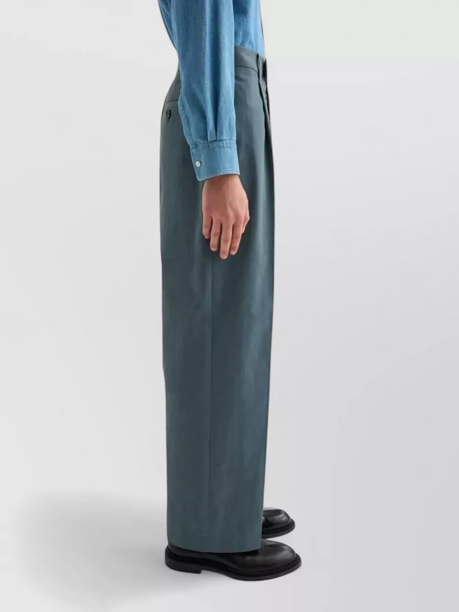 Jil Sander Cotton Drop-Crotch Wide-Leg Trousers