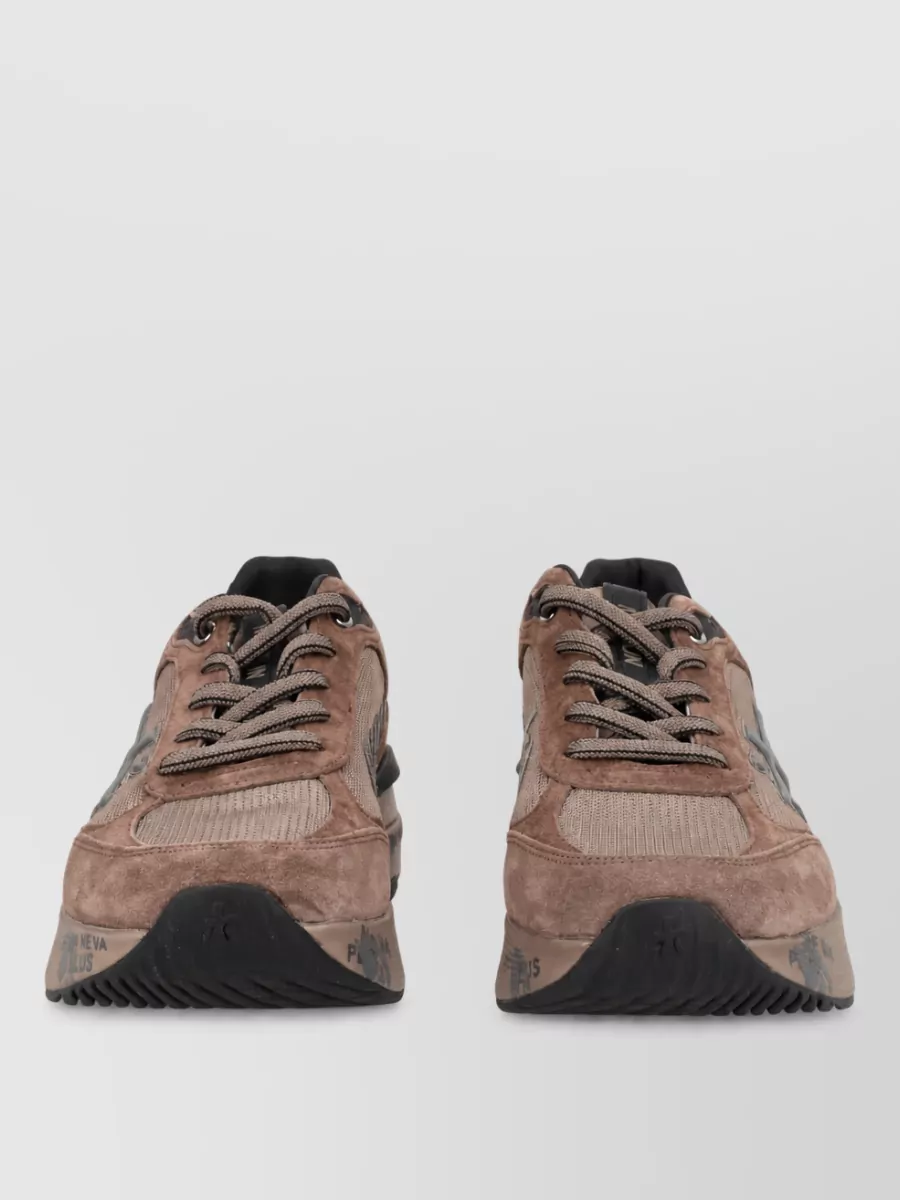 Premiata leather low-top sneakers