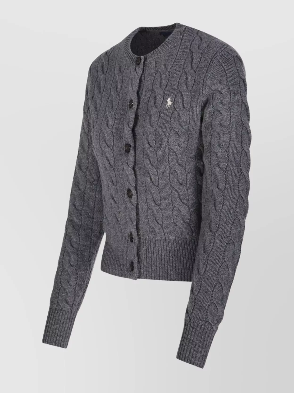 Ralph Lauren Cable Knit Cardigan Ribbed Finish