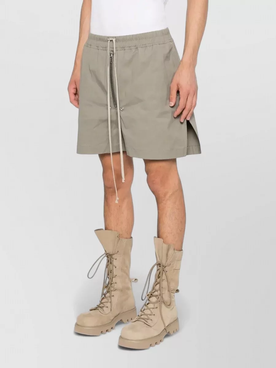 Rick Owens Cotton Poplin Drawstring Swim Shorts