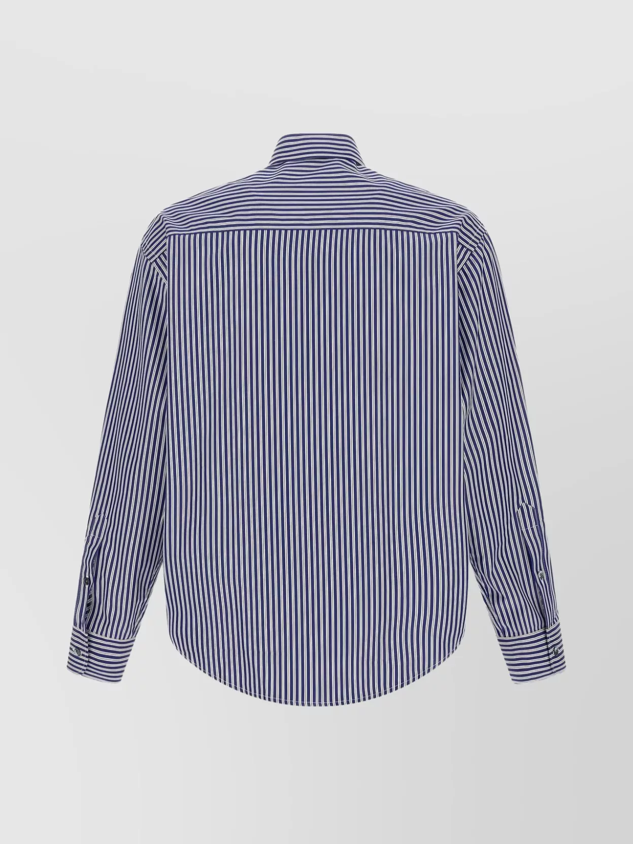 Ami Alexandre Mattiussi Striped Long Sleeve Shirt Chest Pocket In Blue
