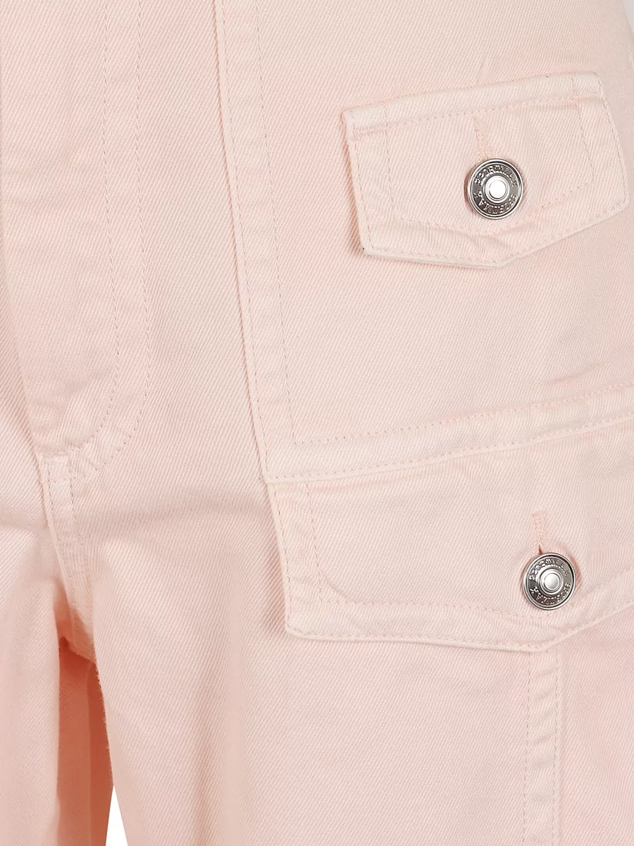 S Max Mara Cotton High-Rise Wide-Leg Cargo Jeans