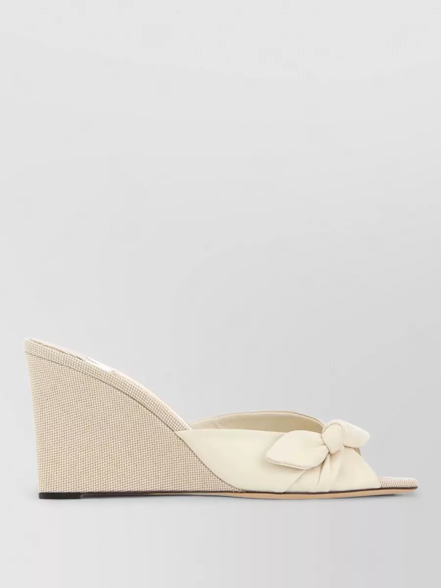 Jimmy Choo Leather Wedge Mules