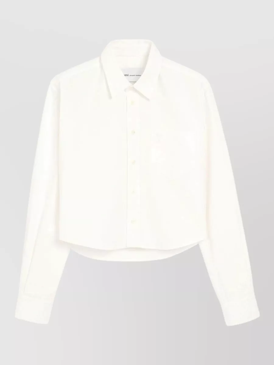 Ami Paris cotton cropped shirt
