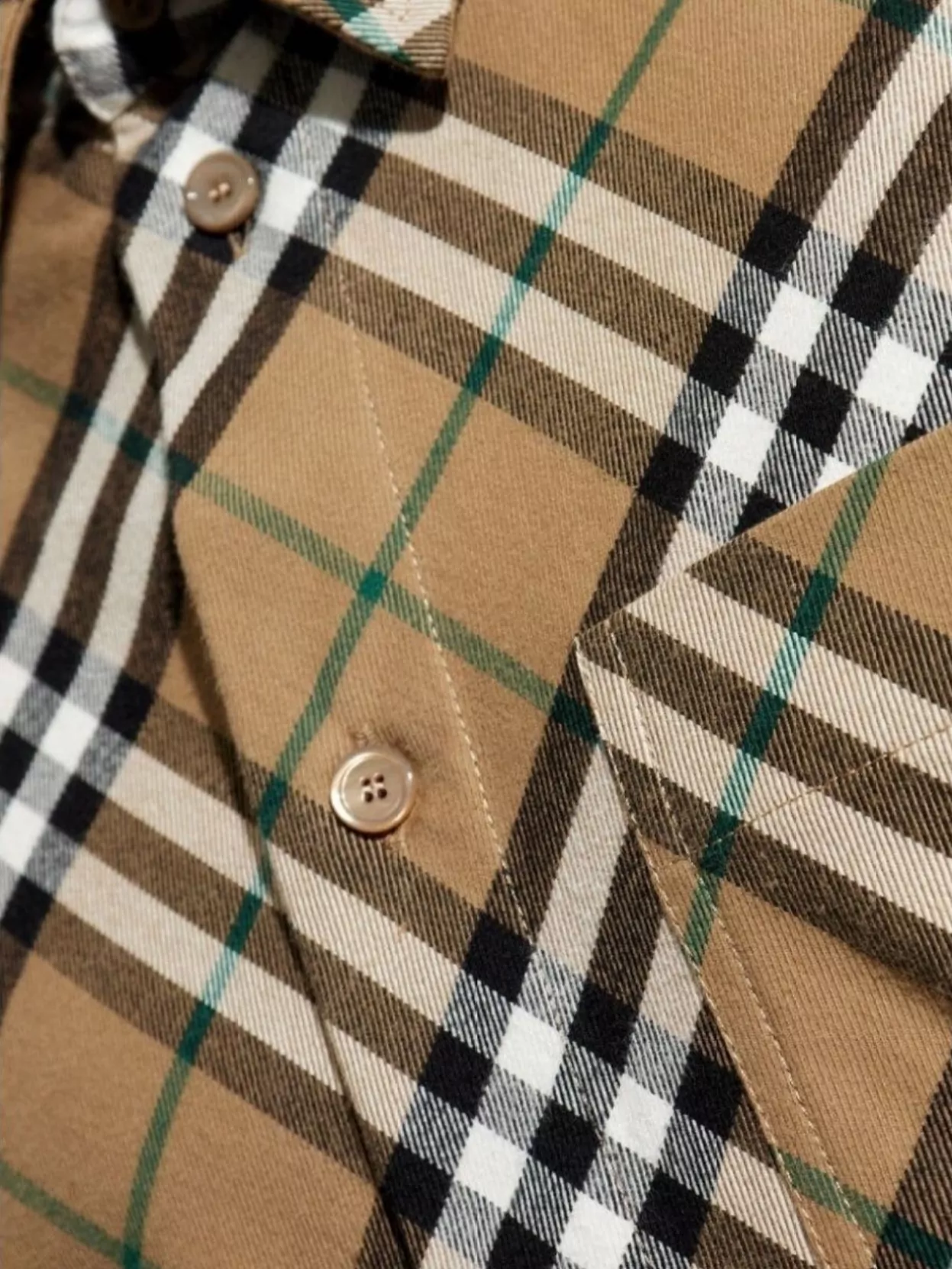 Burberry Wool Flannel Check Shirt