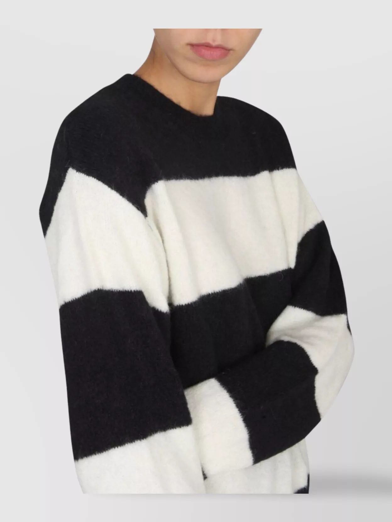 Apc Striped Crew Neck Knit Sweater