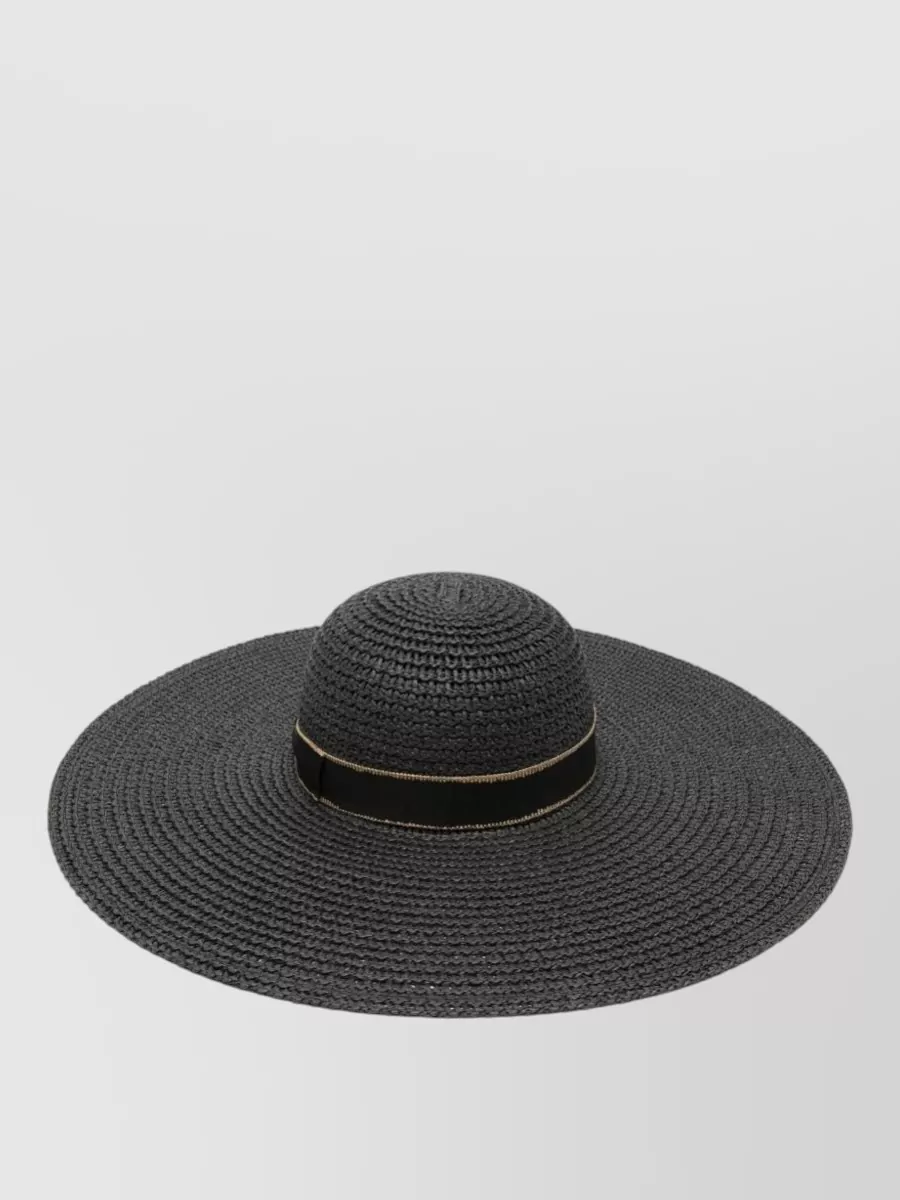 Borsalino Woven Wide Brim Sun Hat