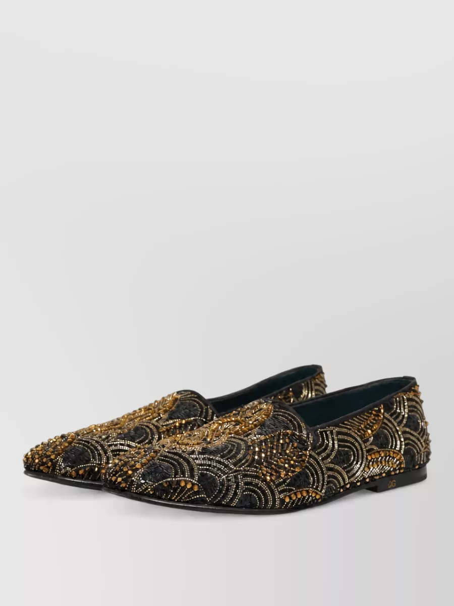 Dolce&Gabbana Leather Embellished Loafers