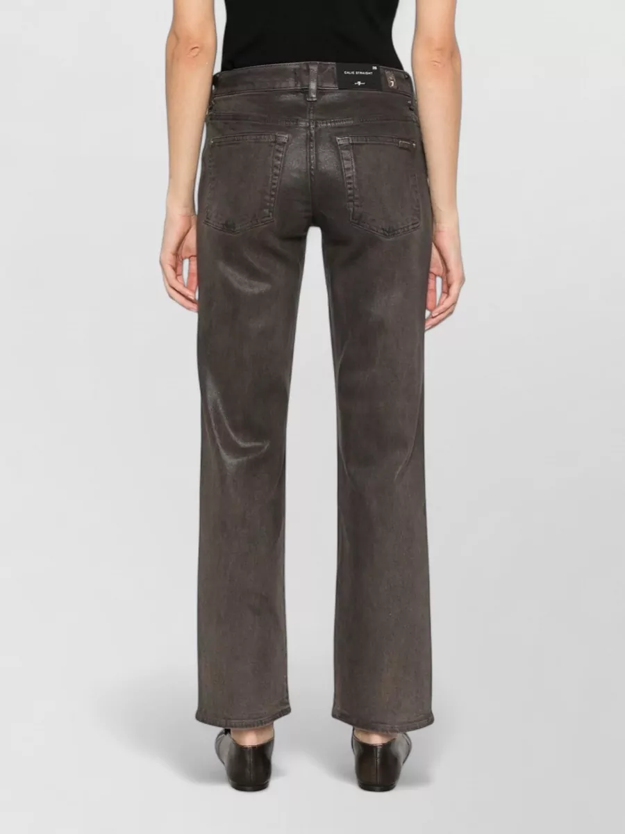 7 For All Mankind Coated Straight-Leg Jeans
