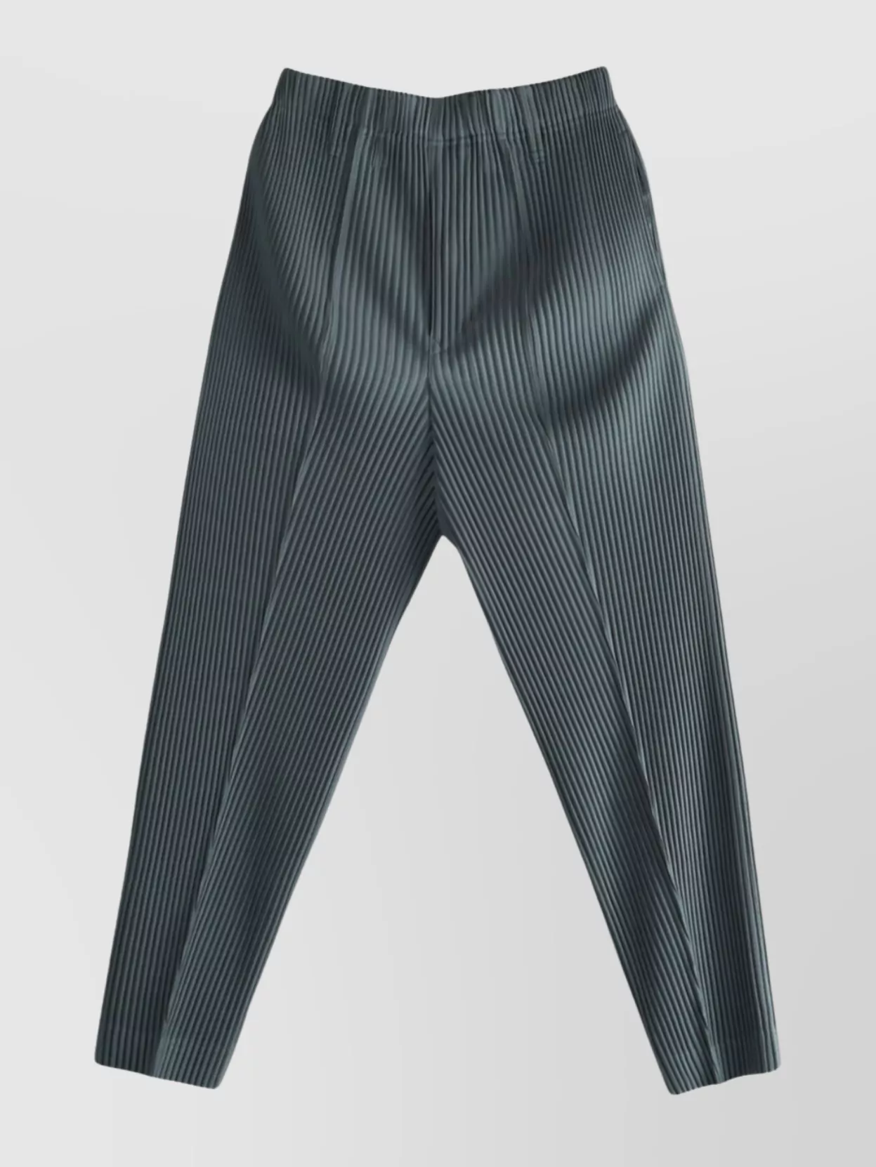 Homme Plisse Issey Miyake Cropped Pinstriped Straight Leg Trousers